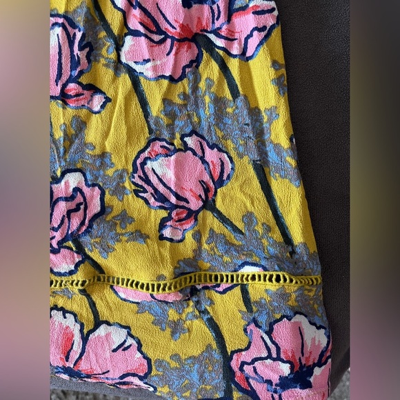 Anthropologie Daniel Rainn Top Olivette Pintucked Floral Flowy Tunic Blouse 2X - Picture 7 of 15